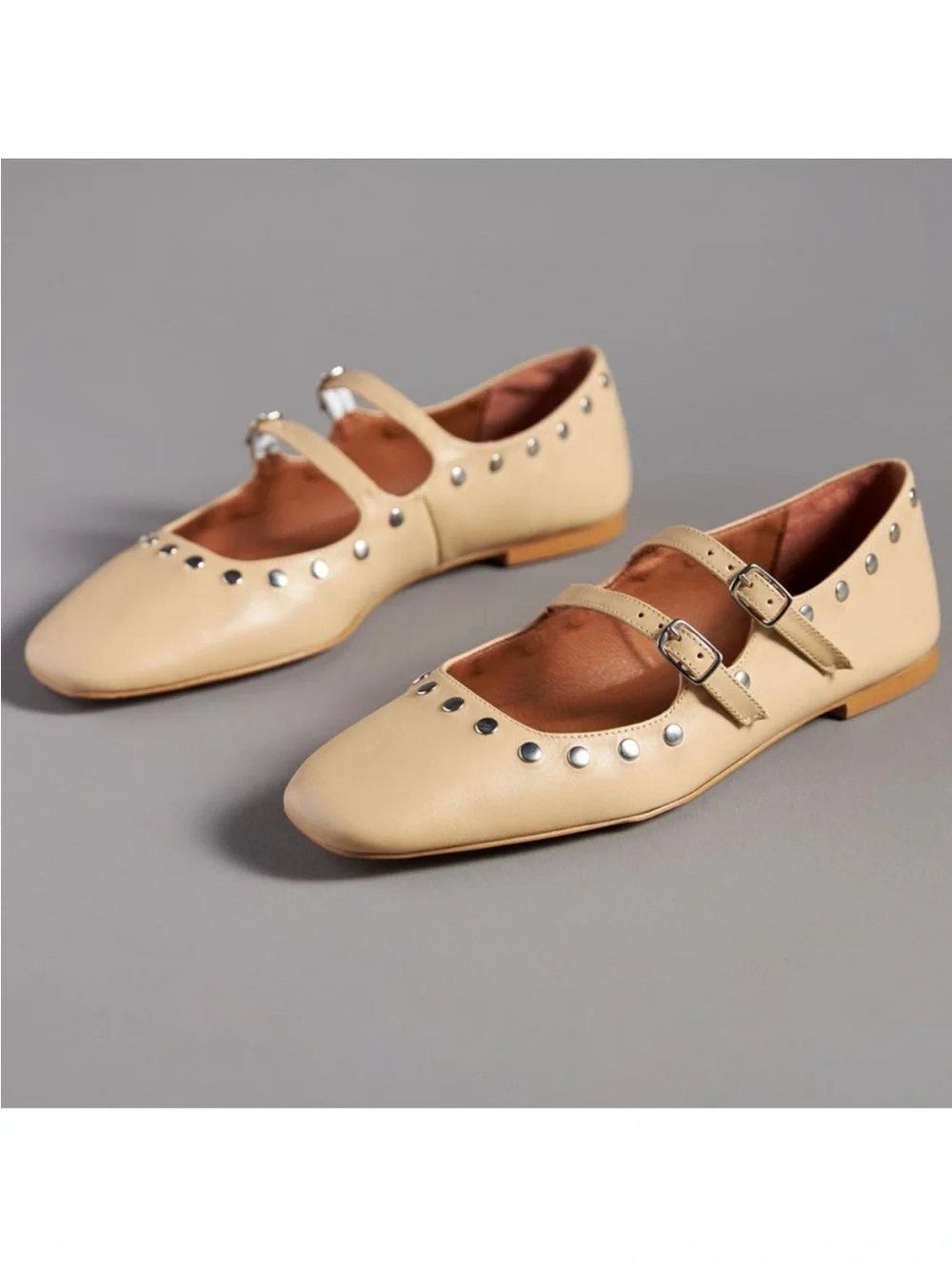 Anthropologie studded flats